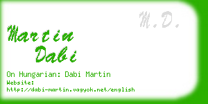 martin dabi business card